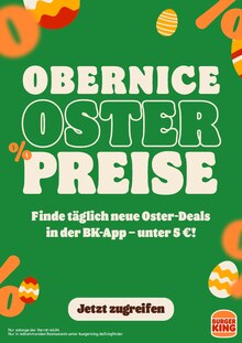 Aktueller Burger King Prospekt "OBERNICE OSTERPREISE" Seite 1 von 1 Seite für Recklinghausen
