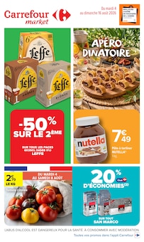 Catalogue Carrefour Market de la semaine "Carrefour market" avec 1 pages, valide du 04/08/2026 au 16/08/2026 pour Noisy-le-Sec et alentours Prospectus Carrefour Market de la semaine "Carrefour market" avec 1 pages, valide du 04/08/2026 au 16/08/2026 pour Noisy-le-Sec et alentours