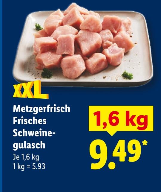 Metzgerfrisch Frisches Schweinegulasch