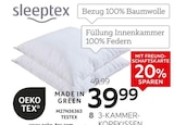 3-Kammer-Kopfkissen „Ilu“ im Angebot bei XXXLutz Möbelhäuser in Fürth 3-Kammer-Kopfkissen „Ilu“ Angebote von Sleeptex bei XXXLutz Möbelhäuser Fürth für 39,99 €
