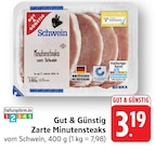Zarte Minutensteaks vom Schwein bei EDEKA im Prospekt "" für 3,19 €