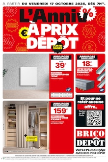 Catalogue Brico Dépôt de la semaine 44, "L'Anniv À PRIX DÉPOT", page 1, 23/10/2025 - 30/10/2025 Prospectus Brico Dépôt en cours, "L'Anniv À PRIX DÉPOT", page 1 sur 24