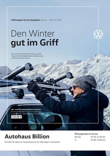 Volkswagen Prospekt für Geretsried: Den Winter gut im Griff, 1 Seite, 01.01.2022 - 28.02.2022