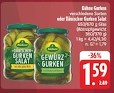 Dänischer Gurken Salat Angebote von Kühne bei EDEKA Würzburg für 1,59 €