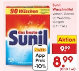 Waschmittel Angebote von Sunil bei Netto Marken-Discount Oberhausen für 8,99 €