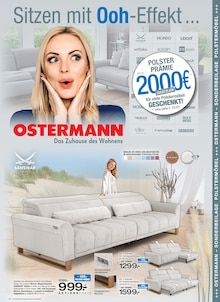 Sofa im Ostermann Prospekt "So viel Ooh… gibt’s nur bei Ostermann - Das Zuhause des Wohnens" mit 16 Seiten (Bonn)