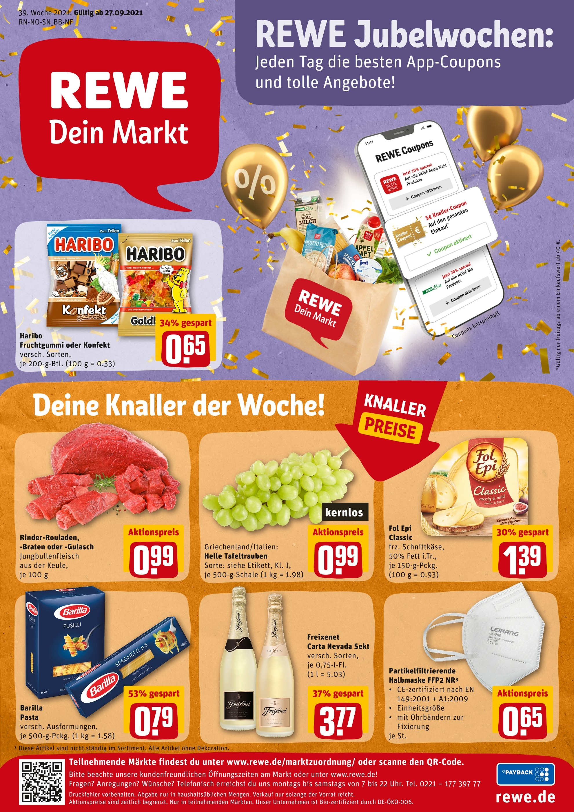 REWE Prospekt für Duderstadt mit 25 Seiten REWE Prospekt für Duderstadt: "Angebote im Markt", 25 Seiten, 27.09.2021 - 02.10.2021