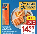 Lachsfiletseite bei ALDI SÜD im Petersberg Prospekt für 14,99 €
