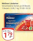 Ländertee im Angebot bei GLOBUS in Willich Ländertee Angebote von Meßmer bei GLOBUS Willich für 1,79 €