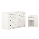 Schlafzimmermöbel 2er-Set weiß Angebote von HAUGA bei IKEA Rheine für 188,99 €