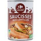 Saucisses aux Lentilles - CARREFOUR CLASSIC' dans le catalogue Carrefour Market