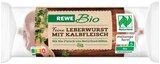 Leberwurst mit Kalbfleisch im Angebot bei REWE in Nordhorn Leberwurst mit Kalbfleisch Angebote von REWE Bio bei REWE Nordhorn für 1,69 €