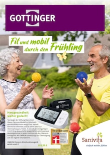 Aktueller F. Gottinger Orthopädietechnik GmbH Poing Prospekt "Fit und mobil durch den Frühling" mit 6 Seiten