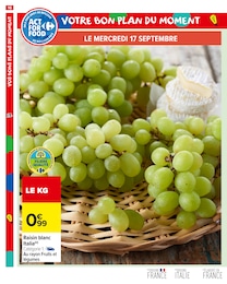 Prix et réduction Raisin Blanc dans le prospectus Carrefour Market en cours Offre Raisin Blanc dans le catalogue Carrefour Market du moment à la page 18
