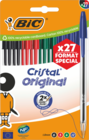 LOT DE 27 STYLOS BILLE CRISTAL BIC - BIC - Auchan Hypermarché à Valence LOT DE 27 STYLOS BILLE CRISTAL BIC - BIC en promo chez Auchan Hypermarché Valence à 2,99 €