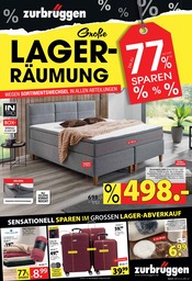 Koffer im Zurbrüggen Prospekt in Ahlen Aktueller Zurbrüggen Prospekt mit Koffer, "Große LAGERRÄUMUNG", Seite 1