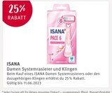 Rossmann Rodenbach - 25% RABATT ISANA Damen Systemrasierer und Klingen Angebot im Prospekt 25% RABATT ISANA Damen Systemrasierer und Klingen bei Rossmann im Rodenbach Prospekt für