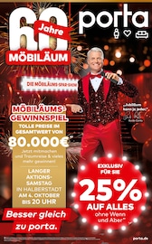 Aktueller porta Möbel Möbel & Einrichtung Prospekt in Hessen und Umgebung, "60 JAHRE MÖBILÄUM" mit 4 Seiten, 28.09.2025 - 04.10.2025