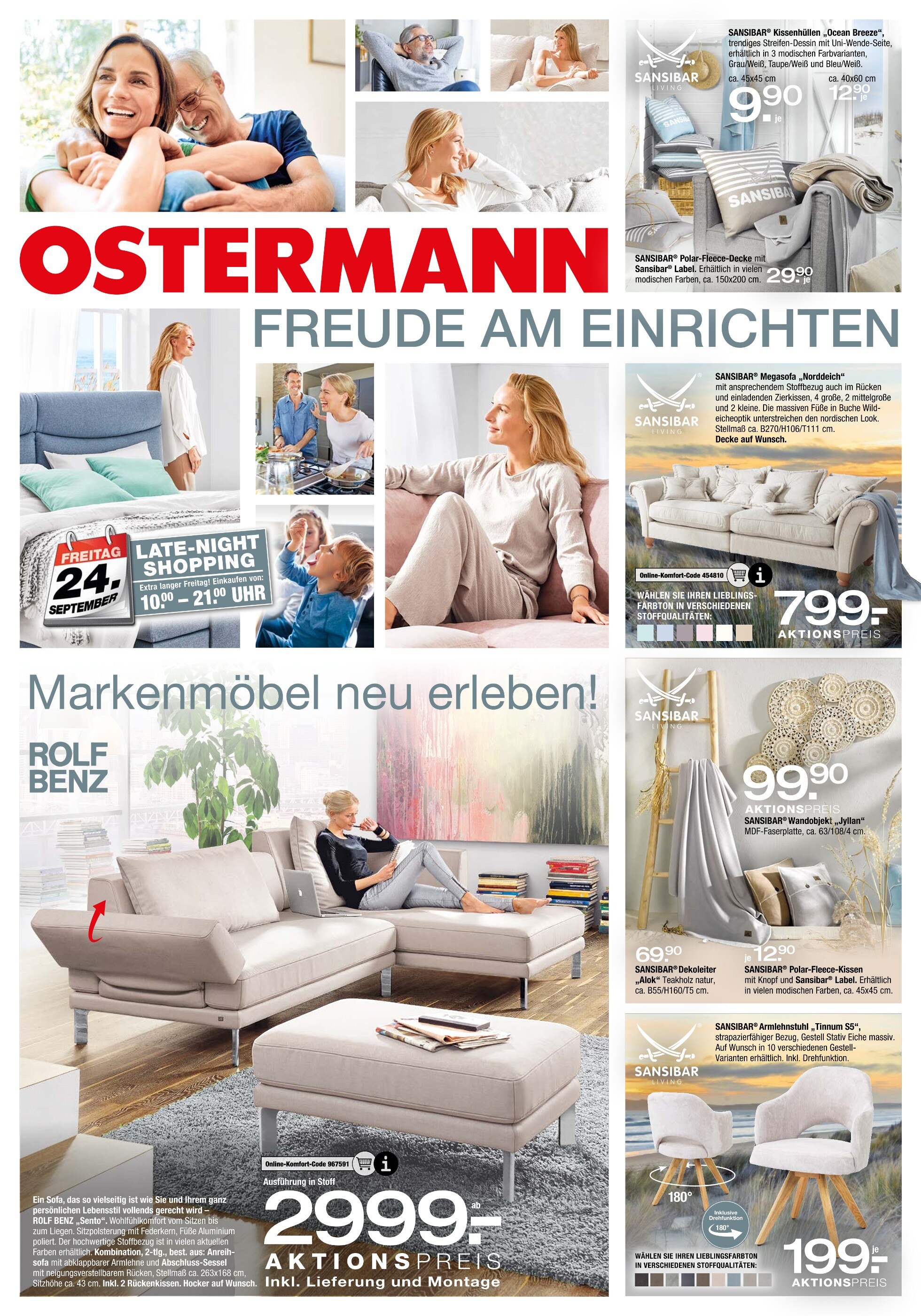 Ostermann Prospekt für Recklinghausen mit 16 Seiten Ostermann Prospekt für Recklinghausen: "FREUDE AM EINRICHTEN", 16 Seiten, 22.09.2021 - 28.09.2021