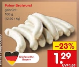 Puten-Bratwurst bei Netto Marken-Discount im Prospekt "" für 1,29 €