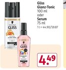 Glanz-Tonic oder Serum von Gliss im aktuellen Rossmann Prospekt für 4,49 €