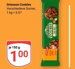 Cookies im Angebot bei GLOBUS in Rüsselsheim Cookies Angebote von Griesson bei GLOBUS Rüsselsheim für 1,00 €