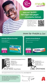 mea - meine apotheke Prospekt der Woche "Unsere Juni-Angebote" Seite 1, 01.06.2026 bis 30.06.2026 für Beckingen Aktueller mea - meine apotheke Prospekt "Unsere Juni-Angebote" Seite 1 von 4 Seiten für Beckingen