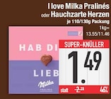 I love Milka Pralinés oder Hauchzarte Herzen Angebote von Milka bei EDEKA Augsburg für 1,49 €