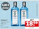 Sapphire Gin Angebote von Bombay bei Getränke Quelle Weydringer Paderborn für 18,99 €