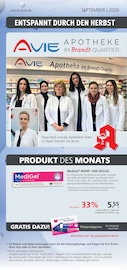AVIE Apotheke im Brandt-Quartier Apotheken Prospekt der aktuellen Woche mit 6 Seiten, gültig von 01.09.2026 bis 30.09.2026, in Gevelsberg und Umgebung Aktueller AVIE Apotheke im Brandt-Quartier Apotheken Prospekt in Gevelsberg und Umgebung, "Aktuelle Angebote" mit 6 Seiten, 01.09.2026 - 30.09.2026