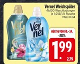 Weichspüler im Angebot bei EDEKA in Straubing Weichspüler Angebote von Vernel bei EDEKA Straubing für 1,99 €
