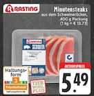 EDEKA Monheim - Minutensteaks aus dem Schweinerücken Angebot im Prospekt Minutensteaks aus dem Schweinerücken bei EDEKA im Monheim Prospekt für 5,49 €