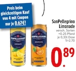 Wasser im EDEKA Prospekt Limonata von SanPellegrino im aktuellen EDEKA Prospekt für 0,67 €