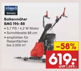 Balkenmäher BMS 196-88 im Angebot bei Netto Marken-Discount in Buchholz Balkenmäher BMS 196-88 Angebote von Scheppach bei Netto Marken-Discount Buchholz für 619,00 €