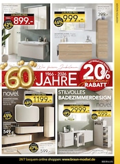 Badmöbel im BRAUN Möbel-Center Prospekt in Nürtingen Aktueller BRAUN Möbel-Center Prospekt mit Badmöbel, "60 Jahre Braun Möbel Center", Seite 15