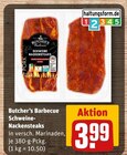 Schweine-Nackensteaks im Angebot bei REWE in Frankenthal Schweine-Nackensteaks Angebote von Butcher’s Barbecue bei REWE Frankenthal für 3,99 €