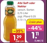 Aktuelles Saft Angebot bei Netto Marken-Discount in Hagen (Stadt der FernUniversität) ab 1,11 €