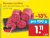 Rouladen vom Rind bei Netto Marken-Discount im Großbeeren Prospekt für 1,11 €