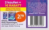Aktuelles daily Slipeinlagen Angebot bei tegut in Frankfurt (Main) ab 2,79 €
