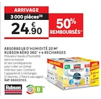 Absorbeur d’humidité 20 m². AERO 360° + 4 recharges - RUBSON en promo chez LEROY MERLIN Absorbeur d’humidité 20 m². AERO 360° + 4 recharges - RUBSON dans le catalogue LEROY MERLIN