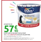 Peinture le blanc facile mat - DULUX VALENTINE en promo chez Mr. Bricolage Saintes à 57,90 €