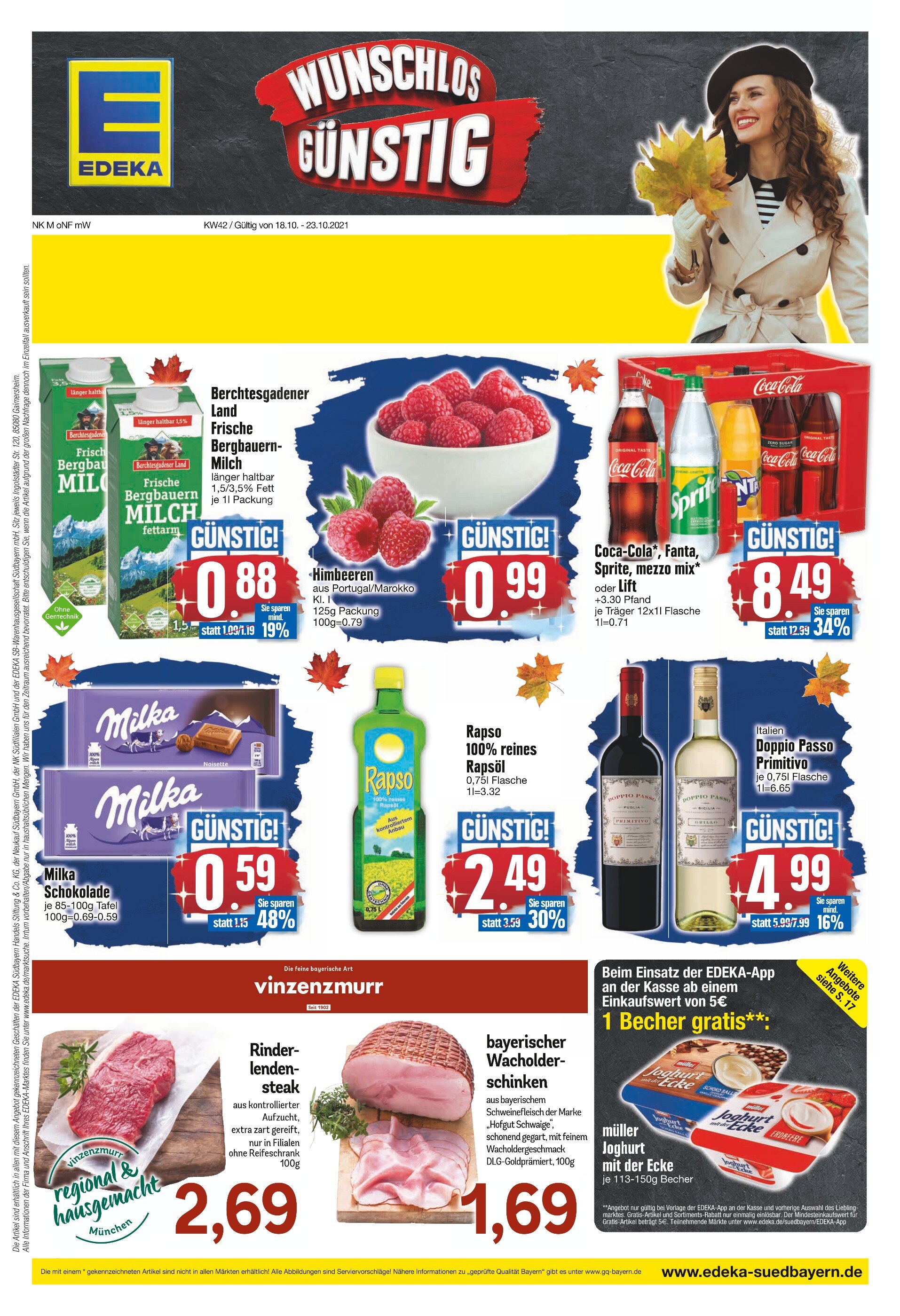 EDEKA Prospekt für Murnau mit 20 Seiten EDEKA Prospekt für Murnau: "WUNSCHLOS GÜNSTIG", 20 Seiten, 18.10.2021 - 23.10.2021