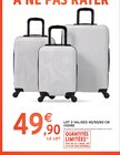 Lot 3 valises 40/50/60 cm ivoire en promo chez Intermarché Super Toulouse à 49,90 €