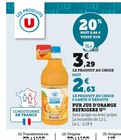 Pur jus d'orange réfrigéré - U en promo chez Super U Saint-Gratien à 2,63 €