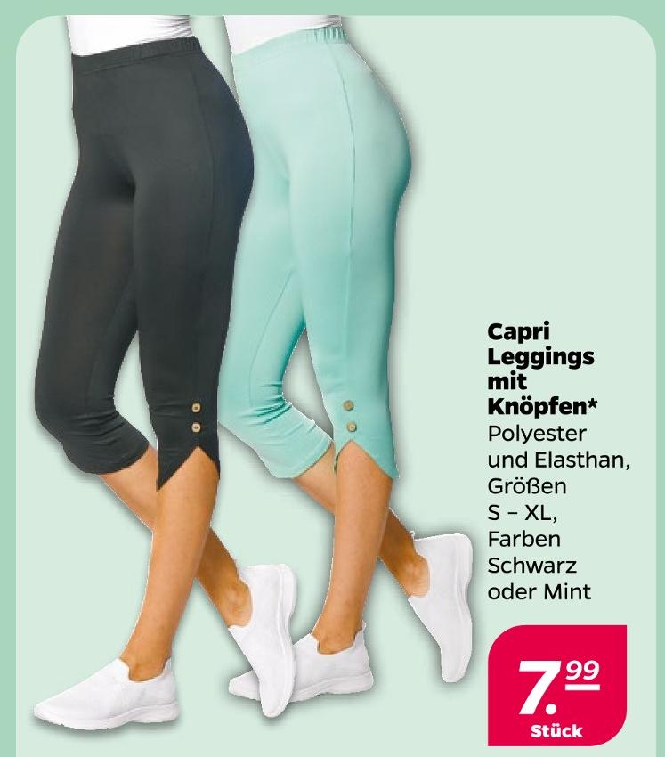 Capri Leggings mit Knöpfen