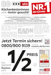 XXXLutz Möbelhäuser Prospekt für Höhbeck und Umgebung: „Küchentesterinnen und tester gesucht“, 4 Seiten, 25.08.2025 - 07.09.2025