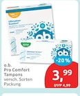 Pro Comfort Tampons von o.b. im aktuellen budni Prospekt