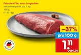 Aktuelle Rindfleisch Angebote bei Netto Marken-Discount in Mainz Aktuelles Falsches Filet vom Jungbullen Angebot bei Netto Marken-Discount in Mainz ab 1,11 €