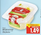 Weisskrautsalat von Popp für 1,49 € bei E center im Angebot Weisskrautsalat von Popp im aktuellen E center Prospekt