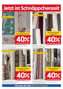 Teppichboden im Rusta Prospekt "Willkommen zu Hause in Schweden!" mit 18 Seiten (Jena)